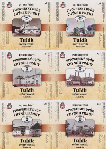 Sběratelská série kartičkových kalendáříků Pivní etikety pivo Tulák VII. série
