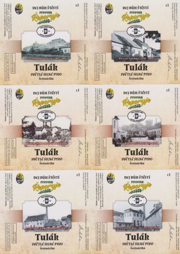 Sběratelská série kartičkových kalendáříků Pivní etikety pivo Tulák XI. série