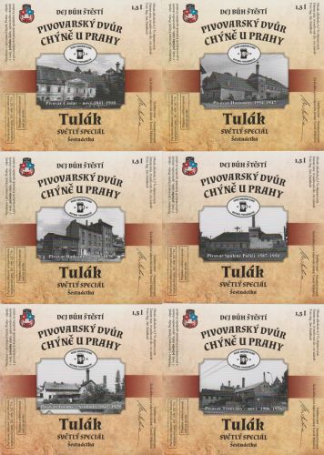Sběratelská série kartičkových kalendáříků Pivní etikety pivo Tulák III. série