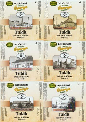 Sběratelská série kartičkových kalendáříků Pivní etikety pivo Tulák XIV. série