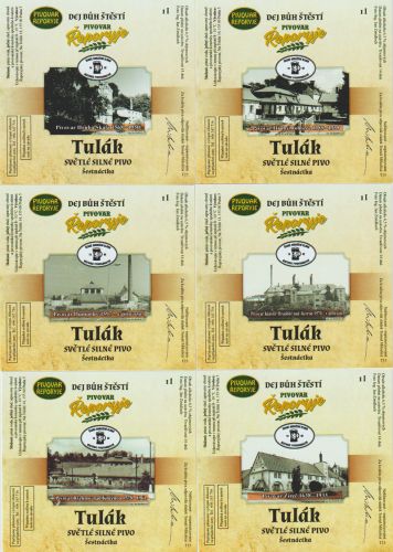 Sběratelská série kartičkových kalendáříků Pivní etikety pivo Tulák XV. série